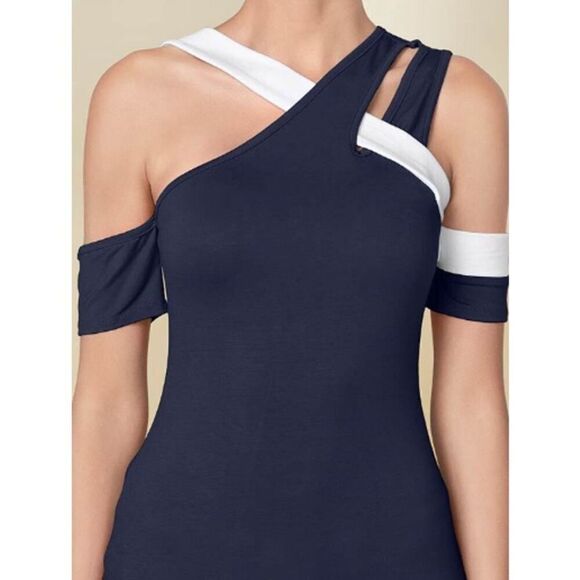VENUS NAVY BLUE WHITE TOP - Picture 3 of 3